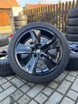 ORIGINÁL Alu SEAT R17, 5x112 - TOP STAV, vč. pneu