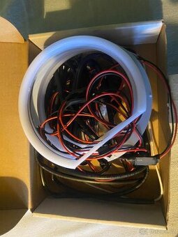 BMW E46 - LED Angel Eyes kroužky UHP Cotton Mléčné 131mm