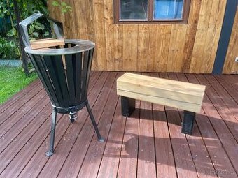 Zahradní set. Gril Lavička Ptačí budka