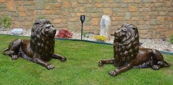 Zámecké bronzové sochy - Lvi - pár