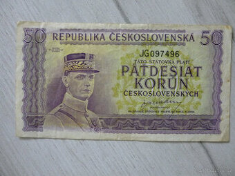 50 korun Československých -Štefánik serie JG