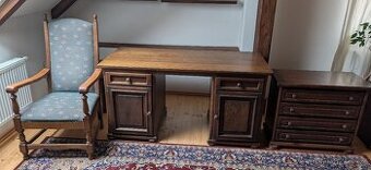 Stůl + komoda + křeslo