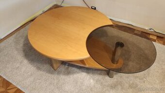 Konferenční stolek buk sklo