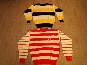 2x pruhovaný svetr nový, vel. 158/164