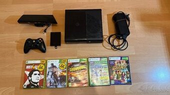Xbox 360 320gb + Kinect + hry – kompletní balení