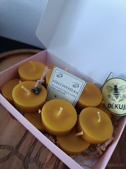 Bezobalové čajové svíčky z domácího včelího vosku