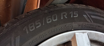 Alu kola škoda Rapid,Fabia III letní pneu 185/60 R15