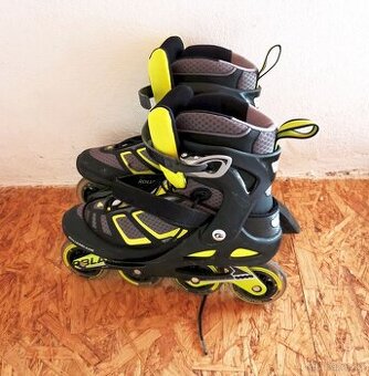 Inline brusle Rollerblade + Fila – 2 páry, velmi dobrý stav