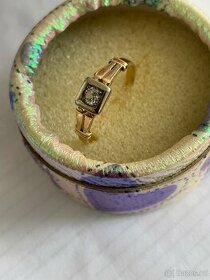 Zlatý pánský prsten se zirkonem velikost 64