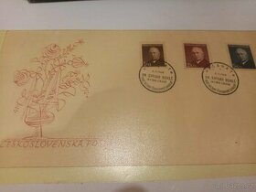 serie známek Edvarda Beneše 1948  na obálce ČS pošty - 1