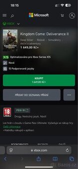 Xbox Series s/x Kingdome come 2 Xbox digi klíč