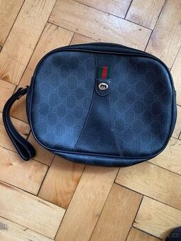 GUCCI GG Supreme Web Sherry line clutch bag