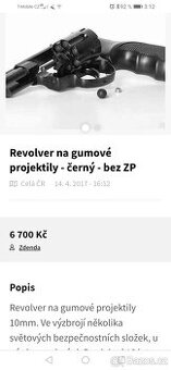Revolver na gumové projektily