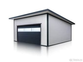 Zateplená garáž zo sendvičového panelu 6x6m. - 1