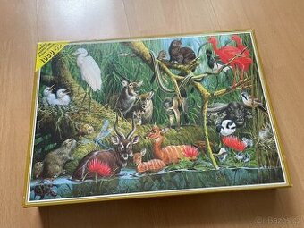 Puzzle 1000 kusů - Džungle se zvířaty 72x51 cm