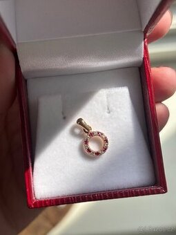 Přívěsek diamant/rubín zlatý