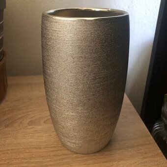 Stříbrná Keramická Váza 9cm x 19cm