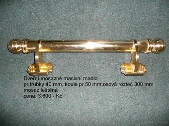 Mosazné dveřní madlo