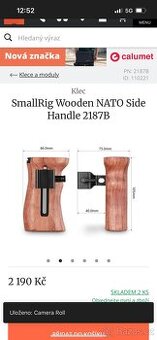 Nová dřevěná boční rukojeť.(Smallring NATO 2187)