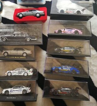 Modely aut 1:43, 1:24, 1:18