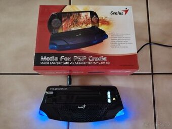 Svítící stojánek s reproduktory na PSP - NOVÝ