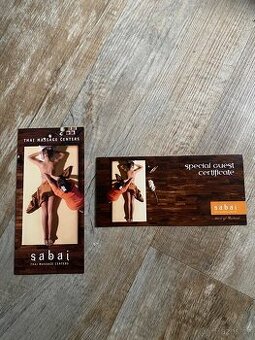 Dárkový poukaz masáže Sabai