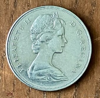 STŘÍBRNÁ MINCE DOLLAR ELIZABETH II. - 100 let KANADY 1871 -