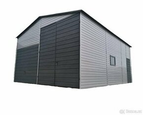 Plechová garáž, hala, sklad 6x8m.