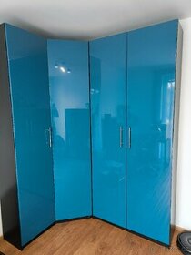 Ikea Dveře s panty pro PAX skříň TYRKYSOVÉ