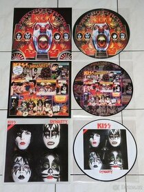 Tři picture vinyly Kiss - DYNASTY / UNMASKED / PSYCHO CIRCUS