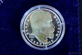 T.G.Masaryk na pamětní medaili z ryzího stříbra