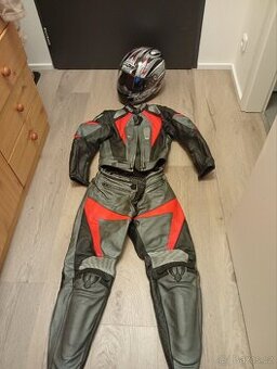 Dámská moto kombinéza PSI,helma Lazer