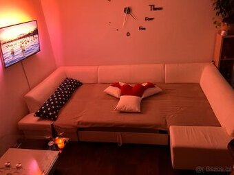 Sedací souprava rohová do U, rozkládací 200 x 320 cm