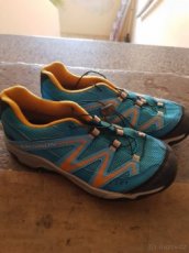 Salomon botasky modrá/oranžová, sálové