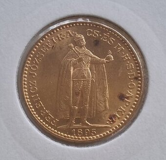Zlatá mince 20 Koruna Františka Josefa I. 1895 KB