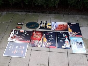 Prodám plechové, reklamní cedule pivovarů a likérek.