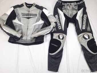 Vanucci Silver Titan pánska kožená moto kombinéza 2XL 56