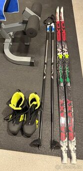 Dětské běžky 160cm, boty 38