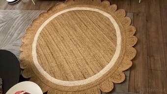 jutový koberec, přírodní koberec 183cm kulatý