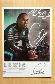 Lewis Hamilton originální autogram Formule 1 Mercedes