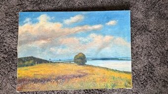 Velký obraz malíře Ota Bubeníček 56.rozm. 100x70 cm