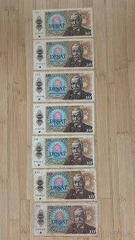 Různé bankovky československé 10,20,50,100 Kč