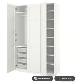 skříň PAX / BERGSBO bílá Ikea