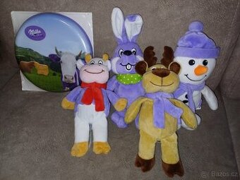 Milka set plyšových zvířátek a frisbee