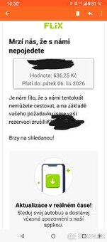 Prodám 2 vouchery Flixbus