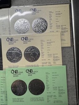 Stribrne mince 500kč čnb proof
