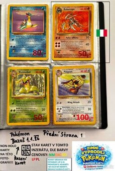 Kusové Pokémon VINTAGE karty (KARTY STARÉ PŘES 25LET)(3)