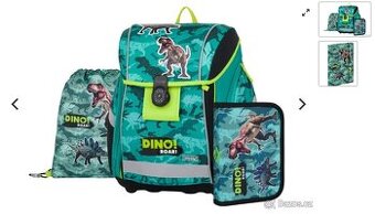 AKCE Školní třídílná sada Dinosaurus + box a4 k ni zadarmo.