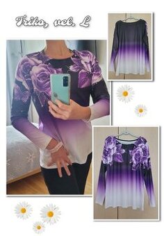 Dámské elegantní triko, vel. L