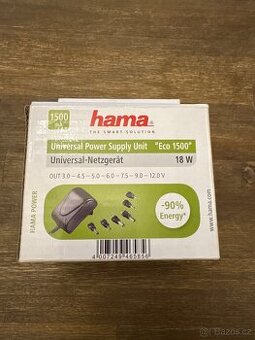 HAMA 46585 UNIVERZÁLNÍ NAPÁJECÍ ZDROJ ECO, 1500 MA